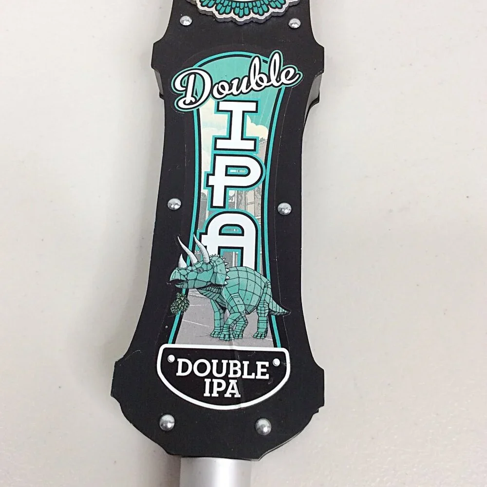 Ninkasi Brewing Triceratops Double IPA Metal Craft Beer Tap Handle Eugene Oregon